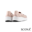 【SCONA 蘇格南】樂活彈力套式休閒鞋(杏粉色 7370-2)