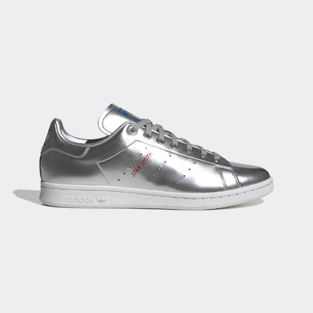 【adidas 愛迪達】Adidas Stan Smith 男女鞋 運動 休閒 復古 經典 潮流 亮金屬金屬 愛迪達 銀白(FW5363)