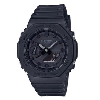 【CASIO 卡西歐】G-SHOCK 農家橡樹全黑款(GA-2100-1A1)