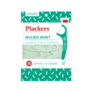 【美國Plackers】微薄荷清涼牙線棒(75支裝)