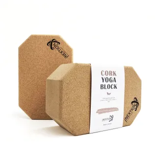 【INEXTION】Cork Yoga Block 羽量級八角軟木磚 60D(軟木瑜珈磚2入)