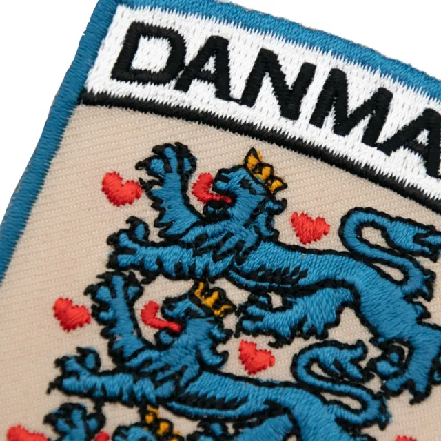 【A-ONE 匯旺】地標背膠刺繡貼 丹麥 Danmark獅子地標 DIY補丁 熨斗布標燙貼(No.097)