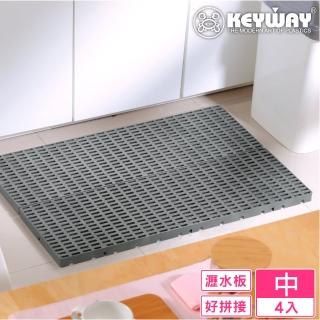 【KEYWAY 聯府】中高級瀝水小棧板-4入(工作地墊 排水板 MIT台灣製造)