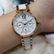 【LOVME】032系列三眼半陶瓷錶帶時尚手錶(VS0032L-42-241)