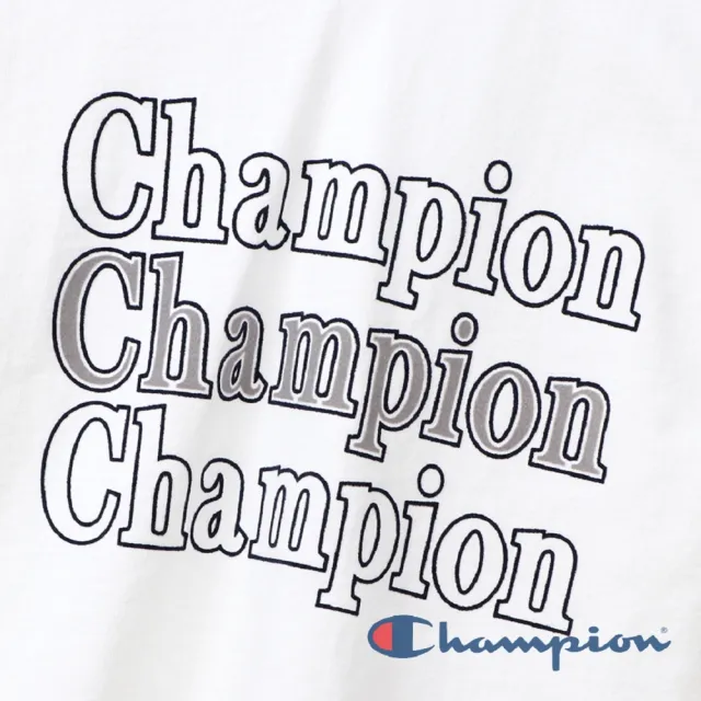 【Champion】官方直營-Campus Logo長袖連帽Tee-男(白色)