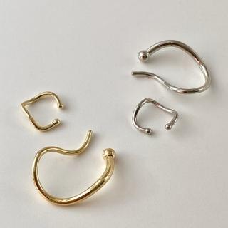 【NDM 南大門】簡約冷淡金屬風 耳垂耳骨夾式耳環無耳洞耳扣(1對入)