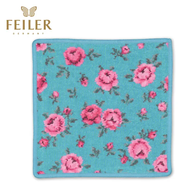 【Feiler 官方直營】多款時尚圖樣方巾(25x25cm)