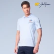 【Jack Nicklaus 金熊】GOLF男款彈性素面吸濕排汗高爾夫球衫/POLO衫(淺藍色)