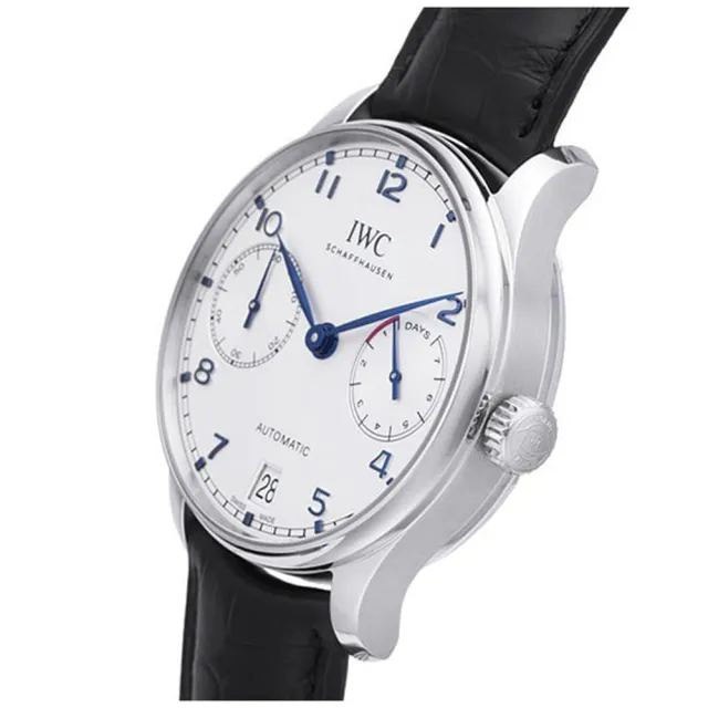 【IWC 萬國錶】Protuguese大葡萄牙系列七日鍊機械款x白面藍字x42.3mm(IW500705)