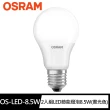 【Osram 歐司朗】8.5W 2入組LED晝光色/自然色/燈泡色 任選(E27省電燈泡 小口徑燈泡 發光角度更大)