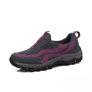 【HAPPY WALK】流線造型舒適機能防滑強化健步鞋(灰)
