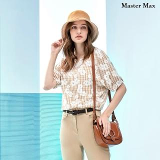 【Master Max】方格小花連袖雪紡上衣(8217078)