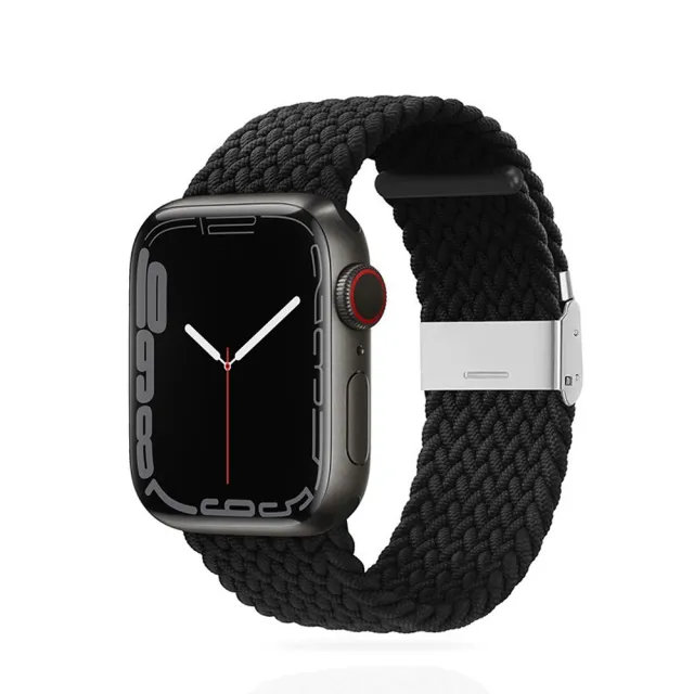 【ANTIAN】Apple Watch Ultra 2 Series 9/8/7/SE/6/5/4 單色編織尼龍卡扣錶帶  38/40/41mm42/44/45/49mm