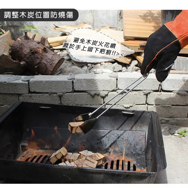 【CLS 韓國】露營專用 雙層牛皮 隔熱手套(高耐溫 多用途 BBQ燒烤 餐廳 餐盤 露營 火烤)