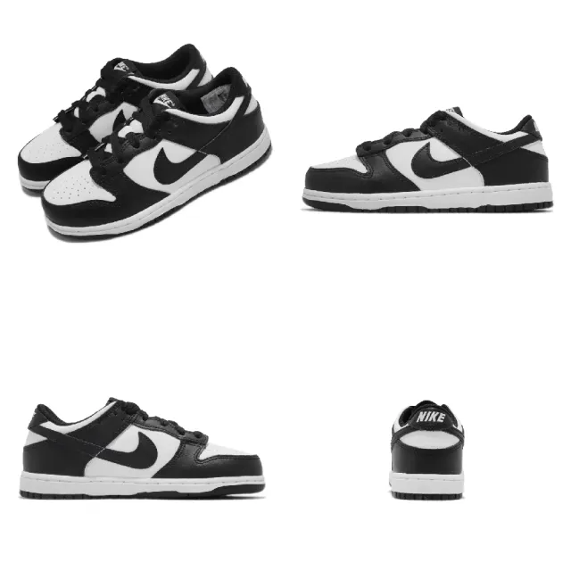 【NIKE 耐吉】童鞋 Dunk Low PS 中童鞋 幼童 黑白 熊貓 經典鞋(CW1588-100)