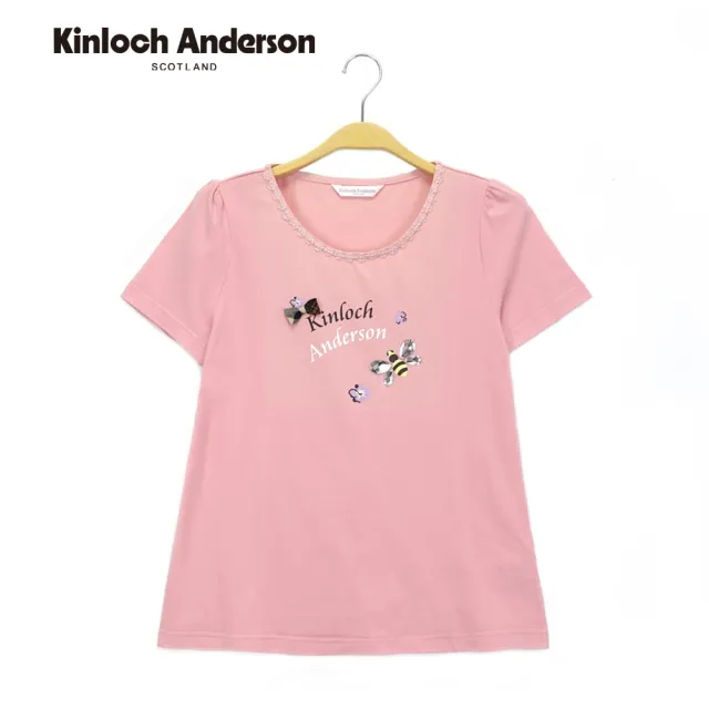 【Kinloch Anderson】小蜜蜂燙鑽上衣 金安德森女裝(粉紅)