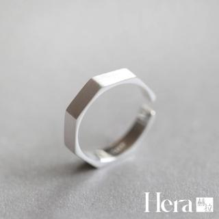 【HERA 赫拉】精鍍銀螺帽幾何戒指可調節指環 H111030110(女戒 情人節禮物 生日禮物)