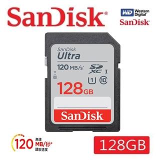 【SanDisk 晟碟】全新版 128GB Ultra SDXC UHS-I 120MB/s Full HD 記憶卡(原廠10年有限保固 讀速120MB/s)