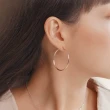 【MIESTILO】日冕｜白鋼耳環(歐美風格 圈圈耳環 抗敏親膚)
