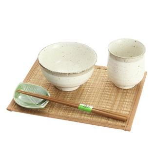 【陶瓷藍】Natural style杯碗筷碟組棕色線條(日本製 日本原裝進口瓷器)