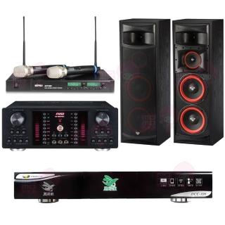 【點將家】DCC-899+FNSD AK-9800 PRO+ACT-880+XLS-28(點歌機4TB+擴大機+無線麥克風+卡拉OK喇叭)