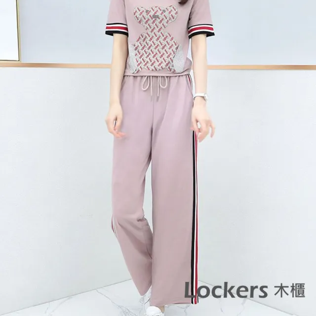 【Lockers 木櫃】春夏時尚時髦寬鬆繫帶兩件套 L111032107(繫帶兩件套)