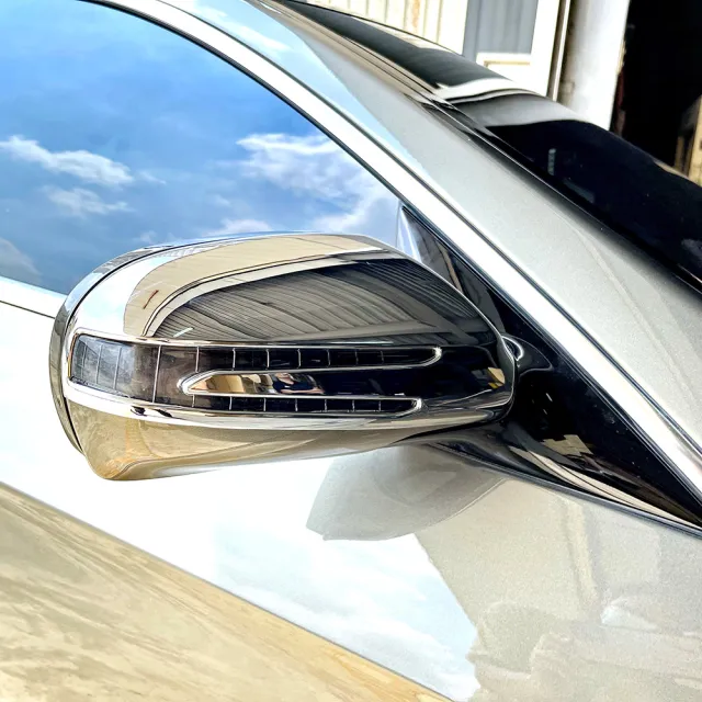 【IDFR】Benz 賓士 E C207 2009~2010 鍍鉻銀 後視鏡蓋 外蓋飾貼(後視鏡蓋 後照鏡蓋 照後鏡蓋外蓋飾貼)