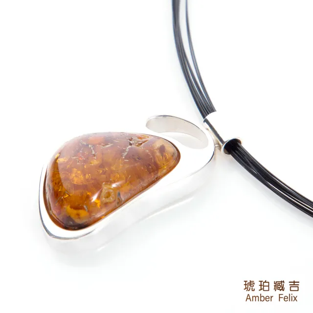 【Amber Felix】琥珀臧吉檸檬琥珀墜鍊12.60g(琥珀協會認證)