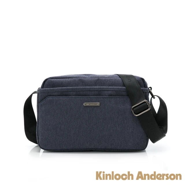 【Kinloch Anderson】Force極簡造型多隔層斜側包(藍色)