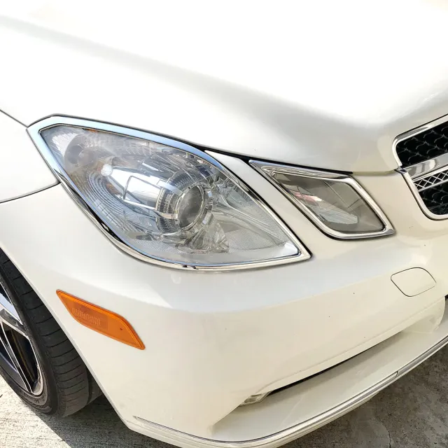【IDFR】Benz 賓士 E C207 2009-2012 鍍鉻銀 前燈框 飾貼(車燈框 前燈框 頭燈框 大燈框)