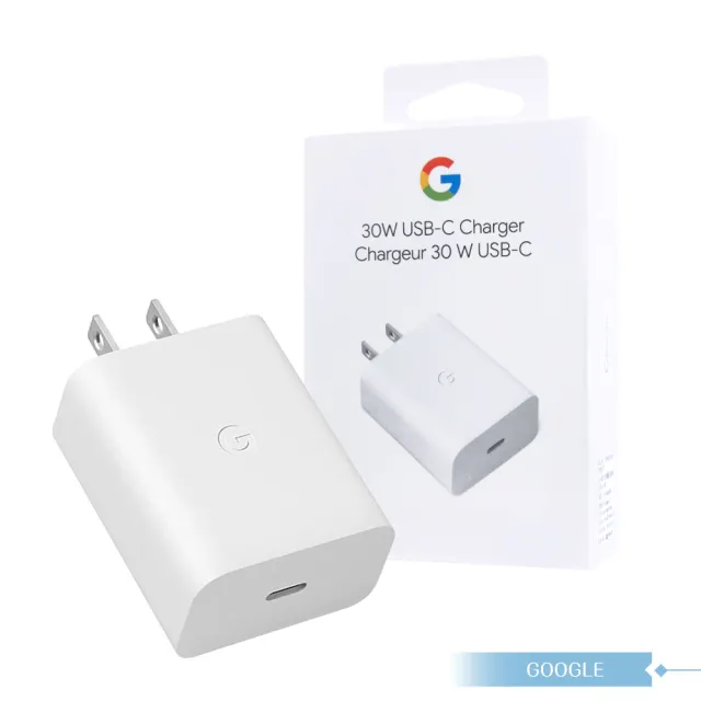 【Google】原廠 30W USB-C 快充充電器 - 白 / Pixel 6系列(公司貨)