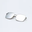 【ASLLY】S2042銀色方框鏡面墨鏡