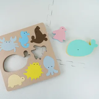 【PatoPato】知育玩具 - 海洋生物配對拼圖(想像創造 手眼協調 發揮創意)