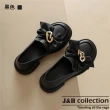【J&H collection】英倫風黑蝴蝶結小皮鞋(現+預  白色／黑色)