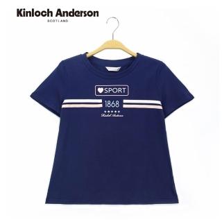 【Kinloch Anderson】圓領印花壓織帶上衣 金安德森女裝(KA0883035 藏青)