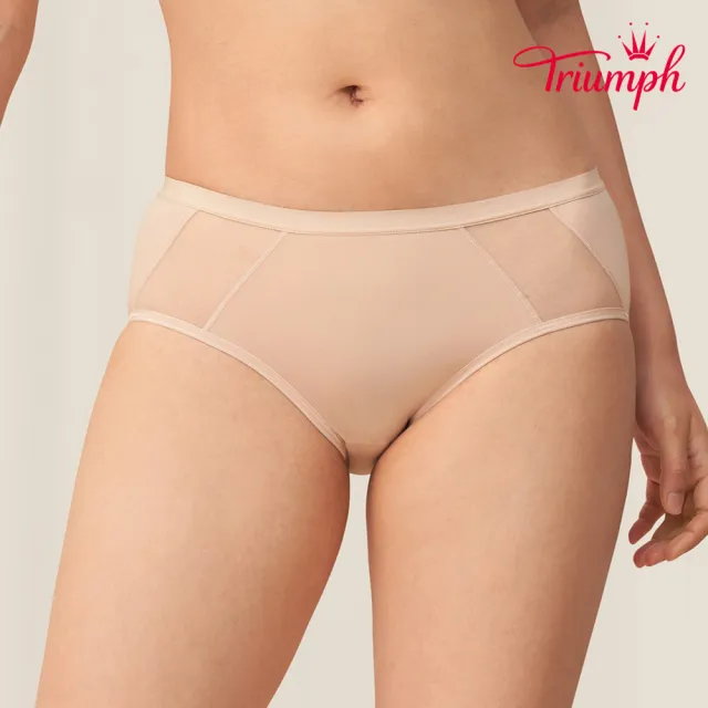 【Triumph 黛安芬】自在零著感系列基本款 中腰平口內褲 M-EL(知性裸)