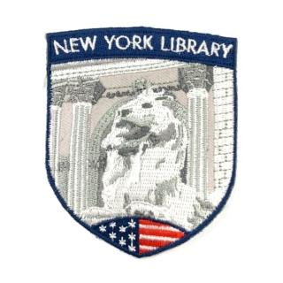 【A-ONE 匯旺】美國 紐約圖書館 NY 地標文青風格 帽子 熨斗貼布 熨燙布標 布藝徽章電繡士(NO.306)