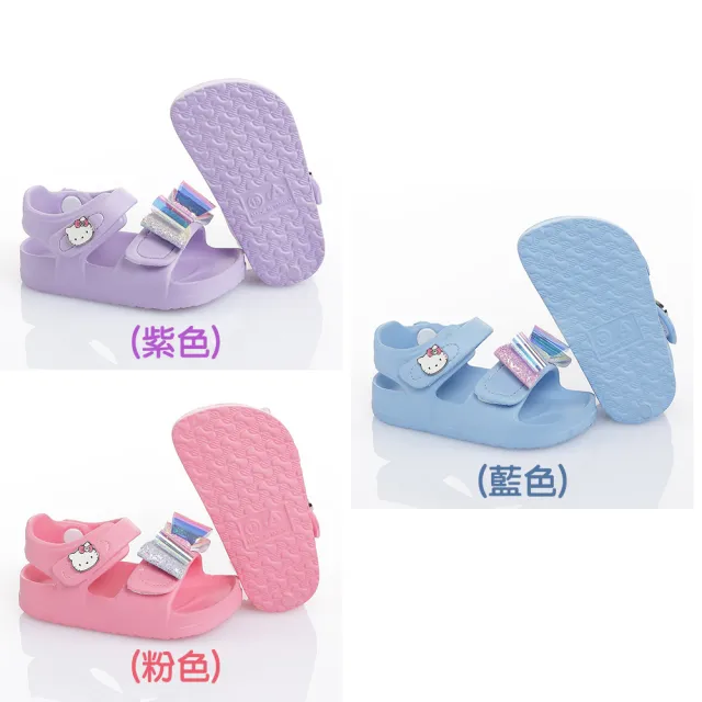 【HELLO KITTY】12-17cm兒童鞋 涼鞋 輕量減壓可跑跳(粉.水.紫色)