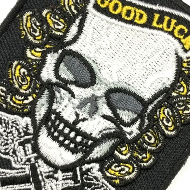 【A-ONE 匯旺】骷髏 Good Luck GANG 刺繡徽章 PATCH 胸章 美式 幫派嘻哈(NO.287)