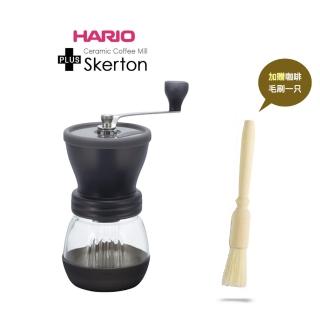 【HARIO】簡約手搖磨豆機Plus(MSCS-2DTB/贈咖啡專用清潔毛刷)