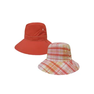 【Mountneer 山林】透氣抗UV雙面帽-橘紅和橘-11H30-46(防曬帽/機能帽/遮陽帽/休閒帽)