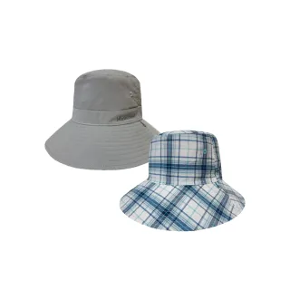 【Mountneer 山林】透氣抗UV雙面帽-卡其灰和藍-11H30-75(防曬帽/機能帽/遮陽帽/休閒帽)