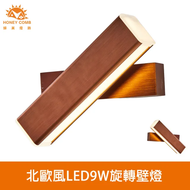 【Honey Comb】北歐風LED9W旋轉壁燈(V2078)