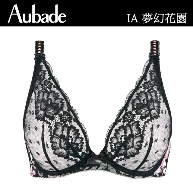 【Aubade】夢幻花園水滴無襯內衣-IA(黑)