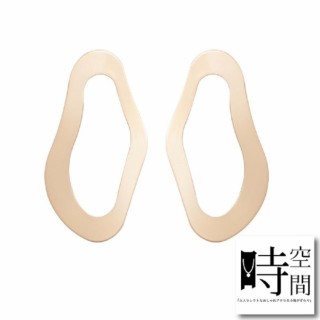 【時空間】都會時尚啞光霧感金屬幾何不規則造型耳環 -不規則環圈款特降 送禮 禮物)