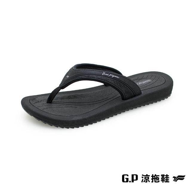 【G.P】女款輕量果凍夾腳拖鞋G2234W-黑色(SIZE:36-40 共二色)