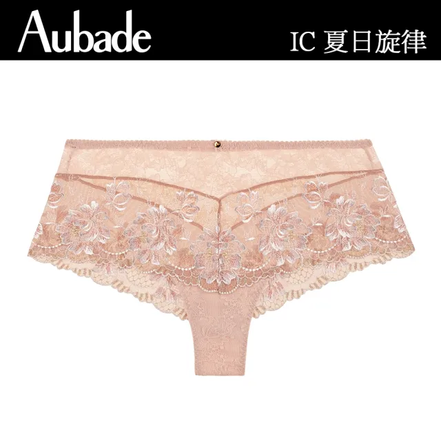 【Aubade】夏日旋律刺繡平口褲-IC(膚)