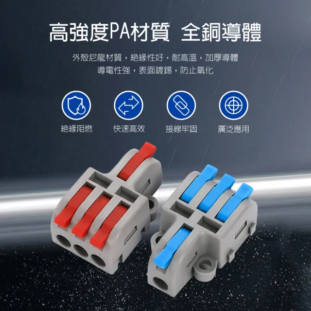 【青禾坊】拼接式一進四出快接頭/快速接線/電線接頭/接線端子/電火布(20顆)