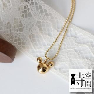 【時空間】金屬色澤立體感米老鼠造型18Kgp項鍊(送禮 禮物)
