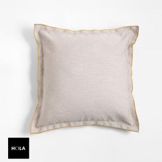 【HOLA】素色密拷飛邊抱枕50X50CM-米色